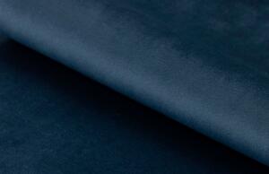Scandi Tmavě modrá sametová lavice Cherry 95 cm