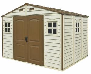 Woodside Zahradní domek 8 m² + podlahová konstrukce, vinylový, béžový DURAMAX 30214