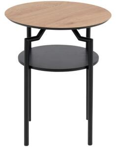 Scandi Hnědý dřevěný odkládací stolek Stephan 45 cm