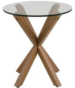Scandi Skleněný odkládací stolek Cody 50 cm