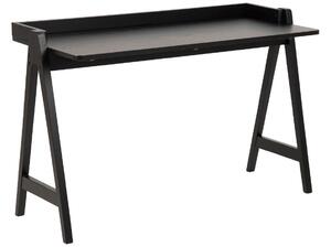 Scandi Černý dubový pracovní stůl Deen 126,6 x 51,6 cm