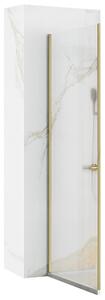 Rea Rapid, pevná stěna pro sprchový kout Rapid 80 x 195 cm, 6mm čiré sklo, zlatý matný profil, REA-K4704