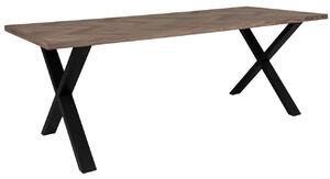 Nordic Living Hnědý dubový jídelní stůl Bordeo 200 x 95 cm