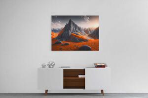 Obraz oranžovo-šedé hory
