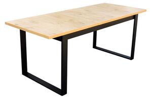 Rozkládací jídelní stůl A17 - L 80x160x200, Barva stolu:: dub lancelot - L/metal Mirjan24 5903211075407