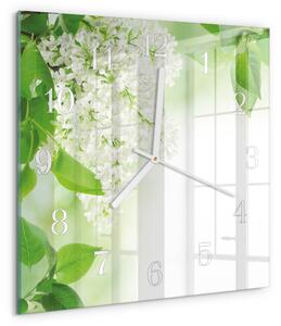 Skleněné hodiny Listy zskb-30x30-00057776