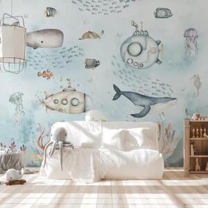 Tapeta do dětského pokoje Podmořský svět Výška tapety: 250 cm