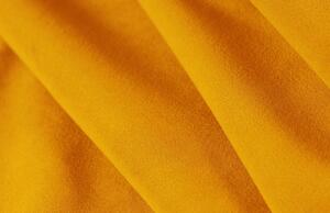 Hořčicově žlutá sametová trojmístná pohovka MICADONI Kendal 222 cm