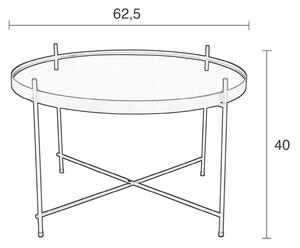 Měděný skleněný konferenční stolek ZUIVER CUPID 62,5 cm
