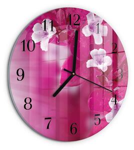 Skleněné nástěnné hodiny Květiny zsoc-fi30-00175952