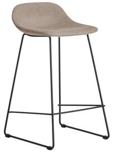 Kave Home Hnědá látková barová židle Zahara 76 cm II