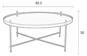 Měděný skleněný konferenční stolek ZUIVER CUPID 82,5 cm