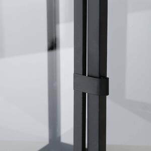 Skleněná lucerna Ferro s kovovou konstrukcí, 33 x 12 cm