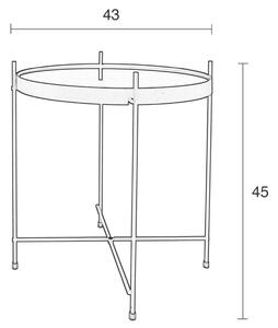 Zlatý skleněný odkládací stolek ZUIVER CUPID 43 cm