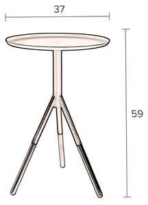 Černý kovový odkládací stolek DUTCHBONE Elia 37 cm