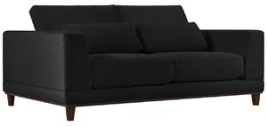 Černá manšestrová třímístná pohovka Windsor & Co Leon 219 cm