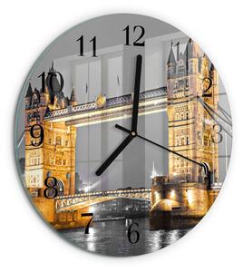 Skleněné nástěnné hodiny Tower Bridge zsoc-fi30-00175591