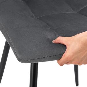 FurniGO Sada 2 jídelních židlí Blanca - šedá
