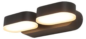 ACB Iluminacion Venkovní nástěnné LED svítidlo KANSAS, š. 23 cm, 2x5,5W, CRI90, IP54