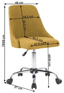 Kancelářská židle Eminence (žlutá + chróm). 1028724