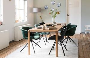 Zelená sametová jídelní židle ZUIVER MIA