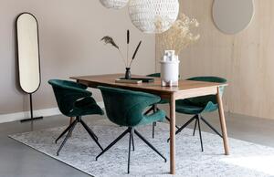 Zelená sametová jídelní židle ZUIVER MIA