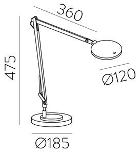 ACB Iluminacion Stolní LED lampa LUXA, v. 48 cm, 11W, CRI90