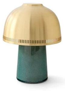 &Tradition - Raku SH8 Portable Stolní Lampa Blue Green/Brass - Lampemesteren