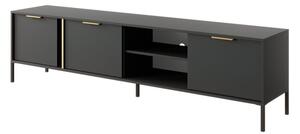TV skříňka/stolek Botkow 203 3D, Barva: antracit / antracit + zlatá Mirjan24 5903211252259