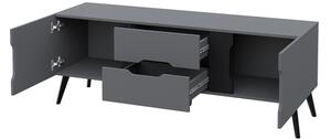 Moderní TV skříňka Motez 2D2S, Barva dřeva: šedá / šedá + černá Mirjan24 5903211282027