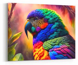 Obraz barevný papoušek
