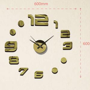 Luxusní lesklé nalepovací hodiny na zeď MPM E01.3776.80 s lesklými číslicemi (Levné nalepovací hodiny s arabskými číslicemi 