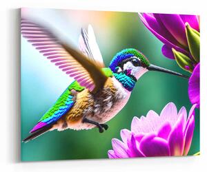 Obraz kolibřík a květiny