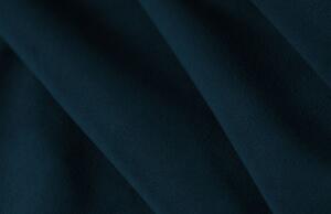 Tmavě modrá sametová rohová pohovka MICADONI Kendal 256 cm, levá