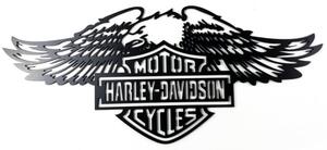 Dřevěná dekorace Harley Davidson orel černá (67 x 27 cm ) - Kvalitní samolepky.cz