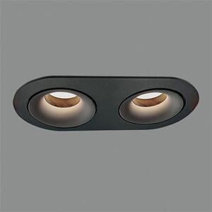 ACB Iluminacion Zapuštěné LED svítidlo MUSCA, š. 21 cm, 2xGU10 8W Barva: Černá