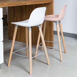 Bílá plastová barová židle ZUIVER ALBERT KUIP 75 cm