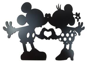Dřevěná dekorace Mickey a Minnie černá (40 x 28 cm) - Kvalitní samolepky.cz