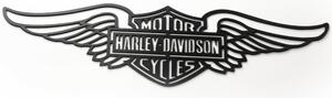 Dřevěná dekorace Harley Davidson křídla černá (67 x 19 cm ) - Kvalitní samolepky.cz