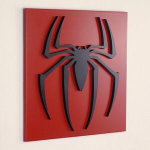 3D Dřevěná dekorace symbol Spidermana (30 x 30 cm) - Kvalitní samolepky.cz