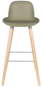 Zelená plastová barová židle ZUIVER ALBERT KUIP 75 cm