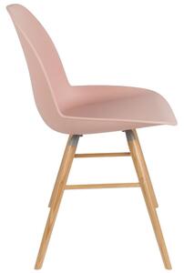 Růžová plastová jídelní židle ZUIVER ALBERT KUIP
