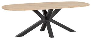 Hoorns Dubový jídelní stůl Tatu 220 x 90 cm s hvězdicovitou podnoží