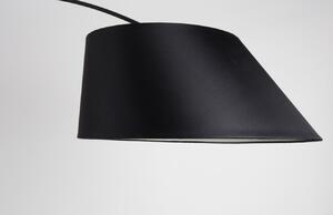 Černá látková stojací lampa ZUIVER ARC 222,5 cm