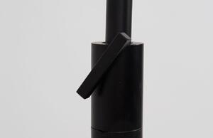 Černá látková stojací lampa ZUIVER ARC 222,5 cm