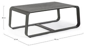 Černý kovový zahradní konferenční stolek Bizzotto Merrigan 105 x 62