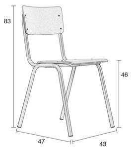 OnaDnes -20% Černá jídelní židle ZUIVER BACK TO SCHOOL