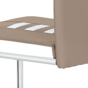 Jídelní židle ANASTASIA cappucino/bílá