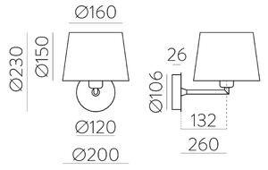 ACB Iluminacion Nástěnné LED svítidlo STILO, 1xE27 15W Barva: Černá