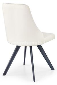 HALMAR Jídelní židle K-206 bílá eko kůže/černá